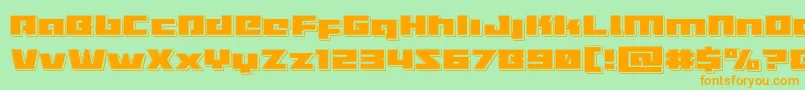 Turbochargepunch Font – Orange Fonts on Green Background