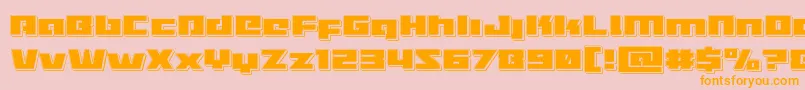 Turbochargepunch Font – Orange Fonts on Pink Background