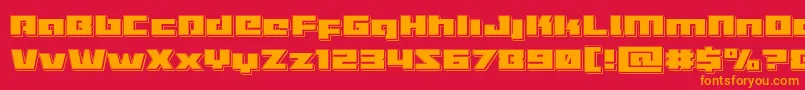 Шрифт Turbochargepunch – оранжевые шрифты на красном фоне