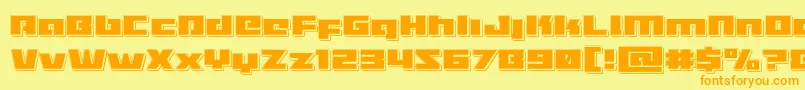 Turbochargepunch Font – Orange Fonts on Yellow Background