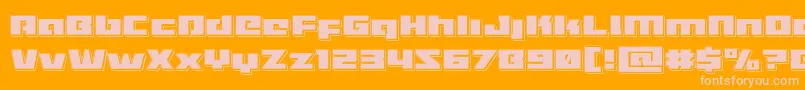 Turbochargepunch Font – Pink Fonts on Orange Background