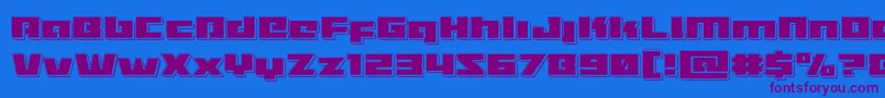 Turbochargepunch Font – Purple Fonts on Blue Background