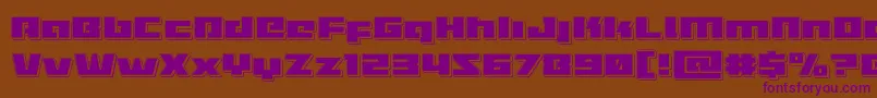 Turbochargepunch Font – Purple Fonts on Brown Background