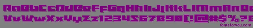 Turbochargepunch Font – Purple Fonts on Gray Background