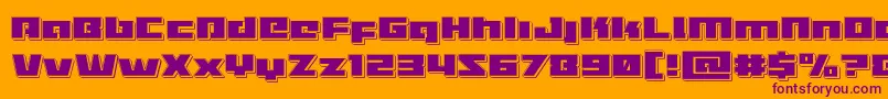 Turbochargepunch Font – Purple Fonts on Orange Background