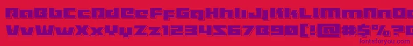 Turbochargepunch Font – Purple Fonts on Red Background