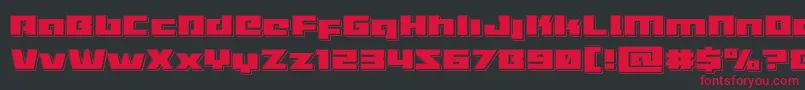 Turbochargepunch-Schriftart – Rote Schriften auf schwarzem Hintergrund