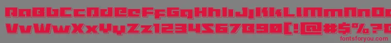 Turbochargepunch Font – Red Fonts on Gray Background