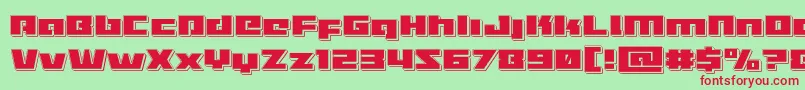 Turbochargepunch Font – Red Fonts on Green Background