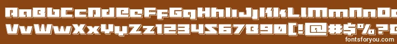 Turbochargepunch Font – White Fonts on Brown Background