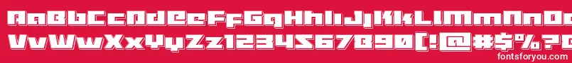 Turbochargepunch-fontti – valkoiset fontit punaisella taustalla
