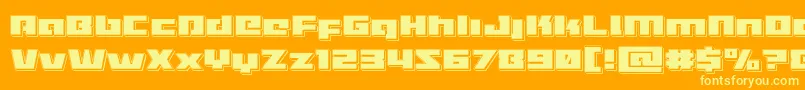 Turbochargepunch Font – Yellow Fonts on Orange Background