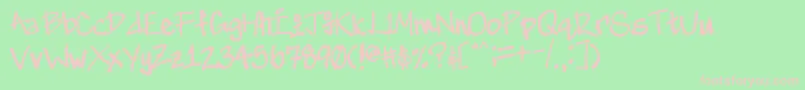 フォントGeeknee – 緑の背景にピンクのフォント