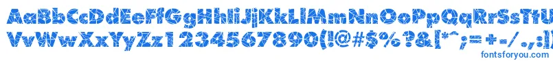ShatterRegular-Schriftart – Blaue Schriften auf weißem Hintergrund