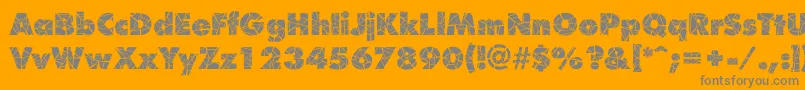 ShatterRegular Font – Gray Fonts on Orange Background