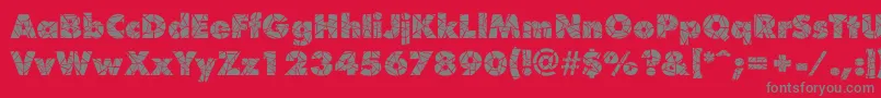 ShatterRegular Font – Gray Fonts on Red Background