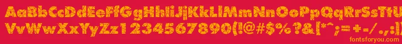 ShatterRegular Font – Orange Fonts on Red Background