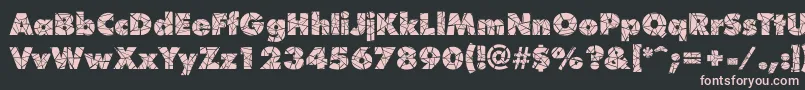 Fonte ShatterRegular – fontes rosa em um fundo preto