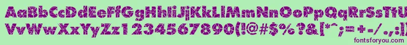 ShatterRegular Font – Purple Fonts on Green Background