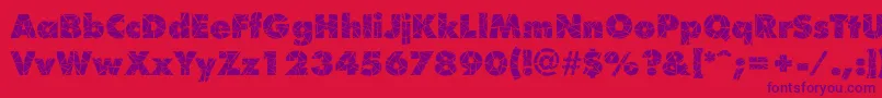 ShatterRegular Font – Purple Fonts on Red Background