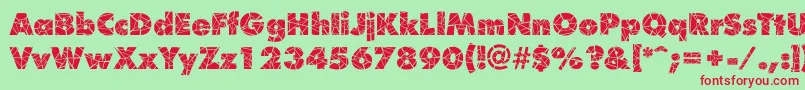 ShatterRegular Font – Red Fonts on Green Background