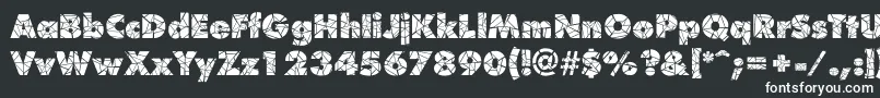 フォントShatterRegular – 黒い背景に白い文字