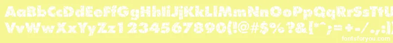 ShatterRegular Font – White Fonts on Yellow Background