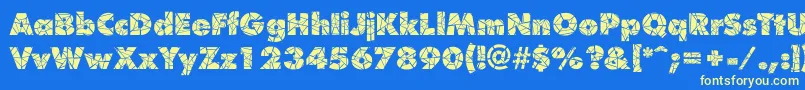 ShatterRegular Font – Yellow Fonts on Blue Background