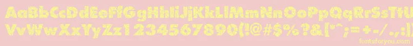 ShatterRegular Font – Yellow Fonts on Pink Background
