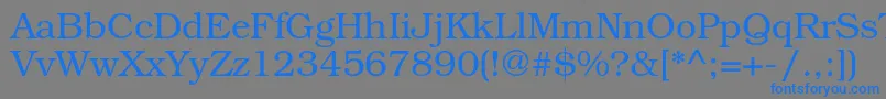 フォントTexgyrebonumRegular – 灰色の背景に青い文字