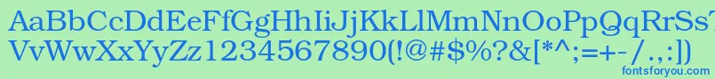 TexgyrebonumRegular Font – Blue Fonts on Green Background
