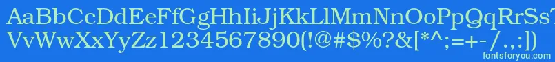 TexgyrebonumRegular Font – Green Fonts on Blue Background