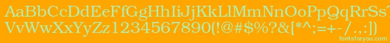 TexgyrebonumRegular Font – Green Fonts on Orange Background