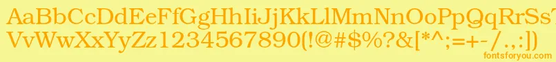 TexgyrebonumRegular Font – Orange Fonts on Yellow Background