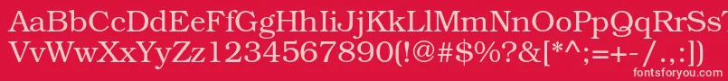 TexgyrebonumRegular Font – Pink Fonts on Red Background