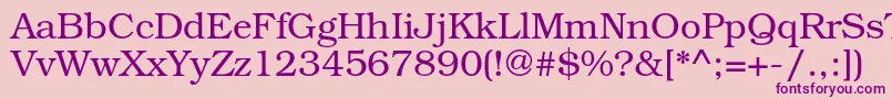 TexgyrebonumRegular Font – Purple Fonts on Pink Background