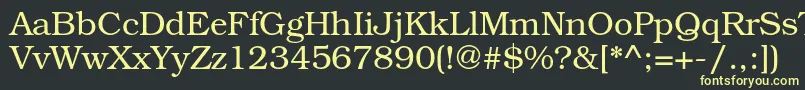TexgyrebonumRegular Font – Yellow Fonts on Black Background