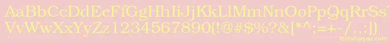 TexgyrebonumRegular Font – Yellow Fonts on Pink Background