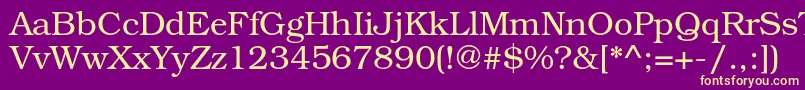 TexgyrebonumRegular Font – Yellow Fonts on Purple Background