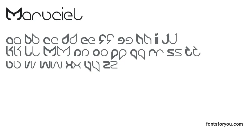 Шрифт Maruciel – алфавит, цифры, специальные символы