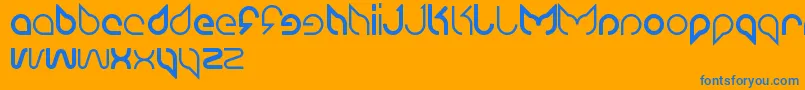 Maruciel Font – Blue Fonts on Orange Background