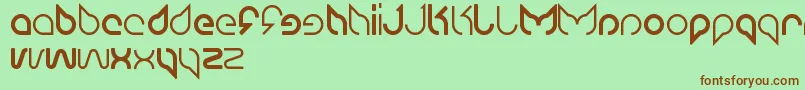 Czcionka Maruciel – brązowe czcionki na zielonym tle