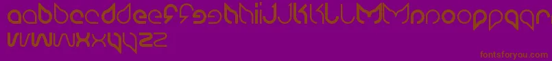 Czcionka Maruciel – brązowe czcionki na fioletowym tle
