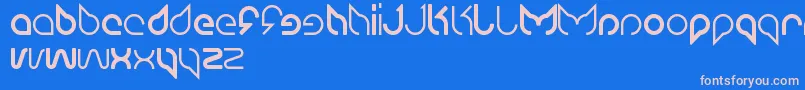 Maruciel Font – Pink Fonts on Blue Background