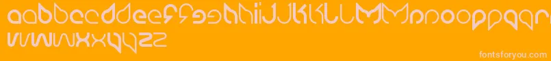Maruciel-fontti – vaaleanpunaiset fontit oranssilla taustalla