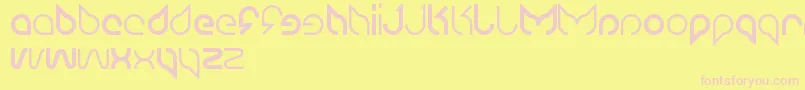 Maruciel-fontti – vaaleanpunaiset fontit keltaisella taustalla