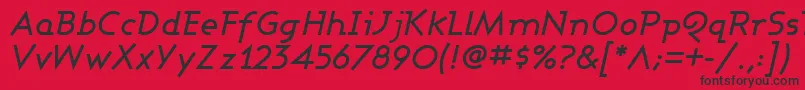 AshbyMediumItalic Font – Black Fonts on Red Background