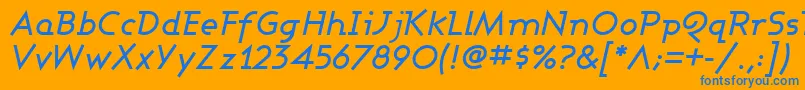 AshbyMediumItalic Font – Blue Fonts on Orange Background