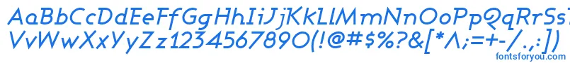 AshbyMediumItalic Font – Blue Fonts on White Background