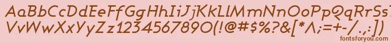 AshbyMediumItalic Font – Brown Fonts on Pink Background